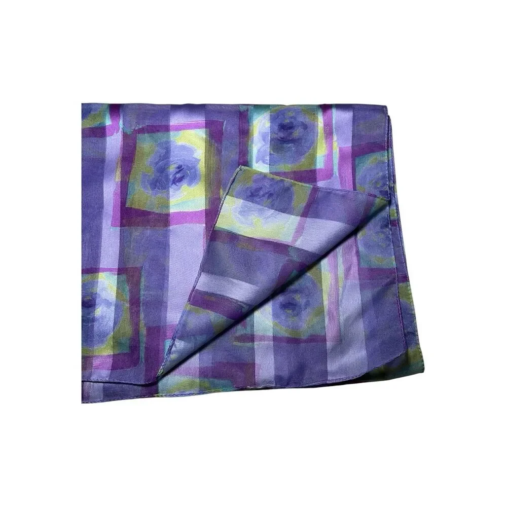 Purple Scarf 62” X 14.5” Rectangular Women Scarve